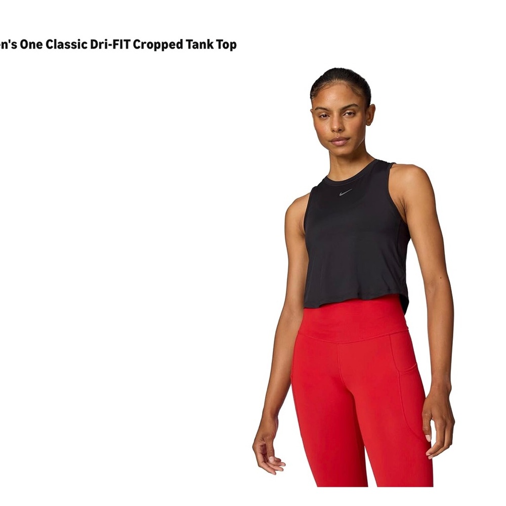 Nike crop nwt sz  small 4-6 Black Sleeveless Dri-FIT Crew Tank with